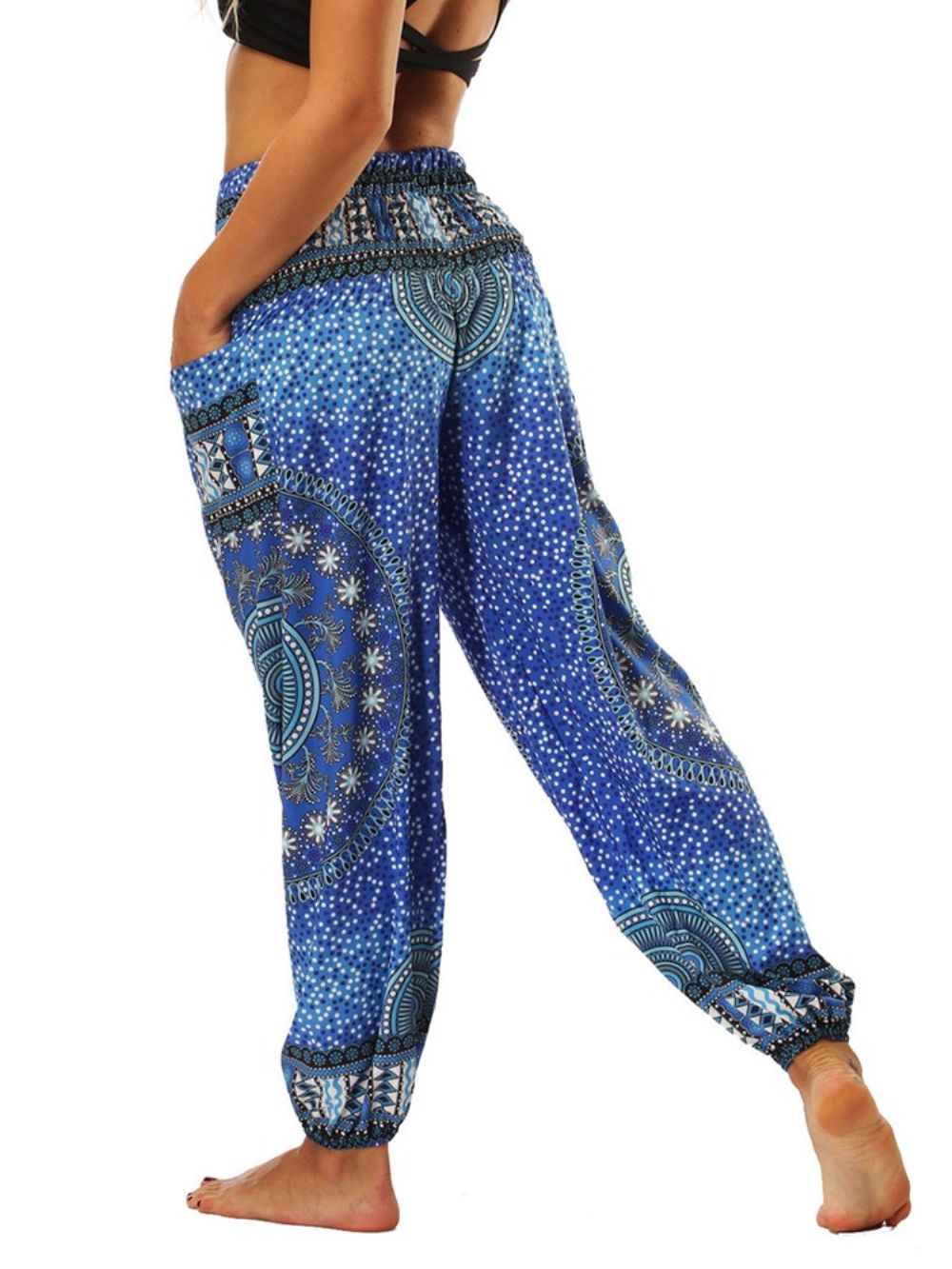 Boho Print Geometrische Yoga Harem Joggingbroek