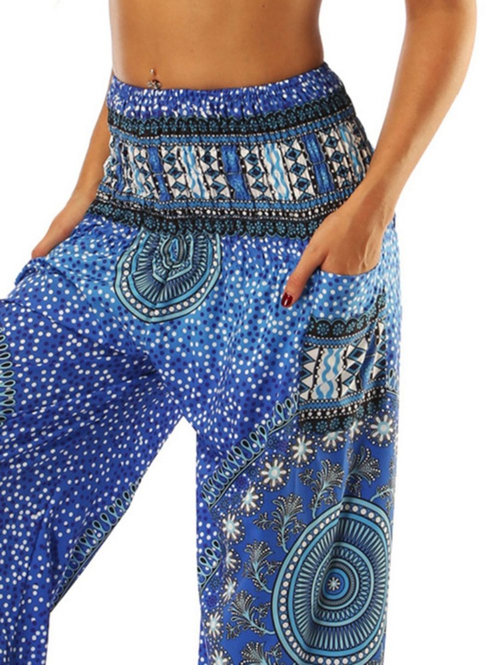 Boho Print Geometrische Yoga Harem Joggingbroek