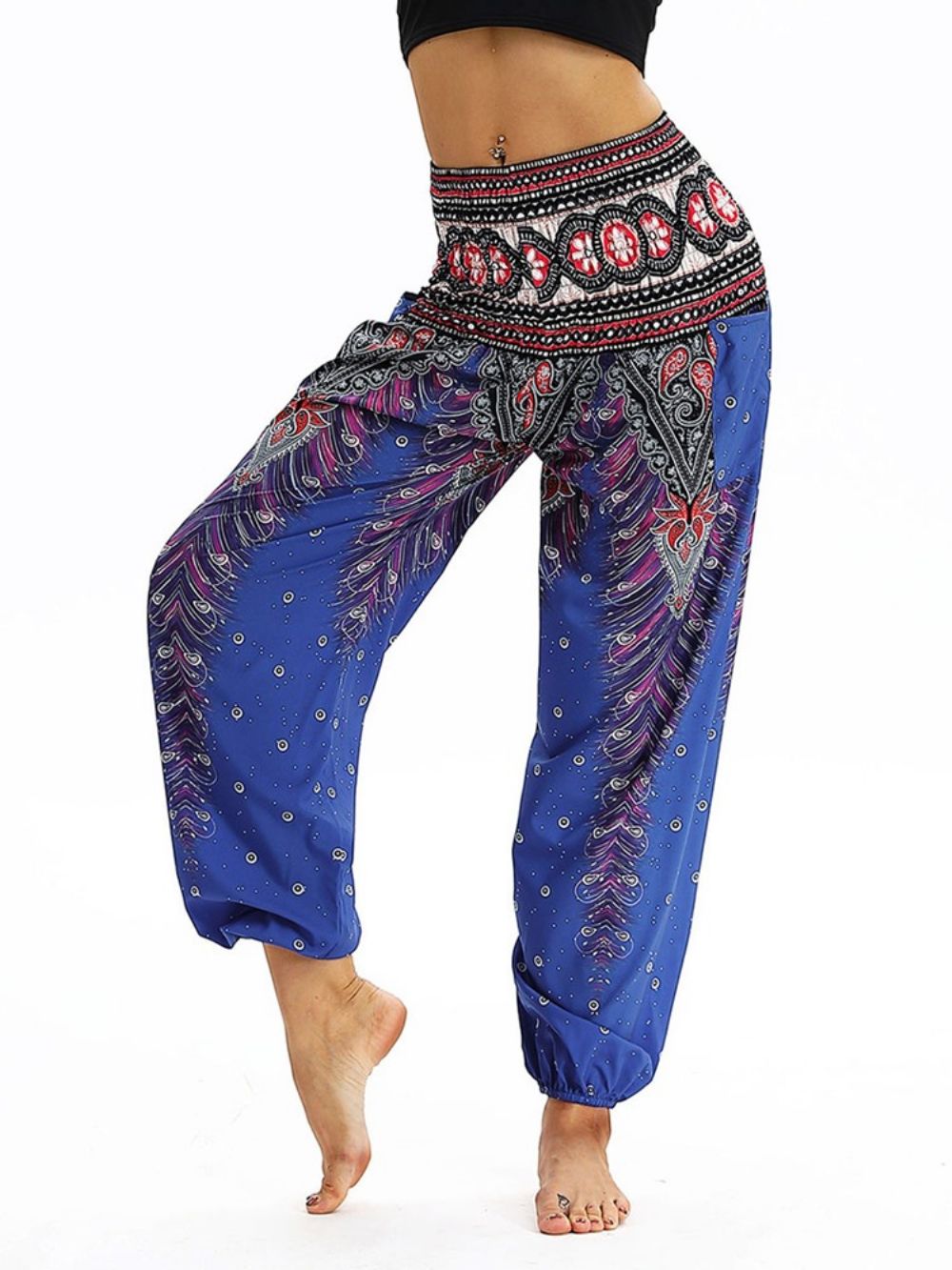 Boho Yoga Harembroek Met Geometrische Print