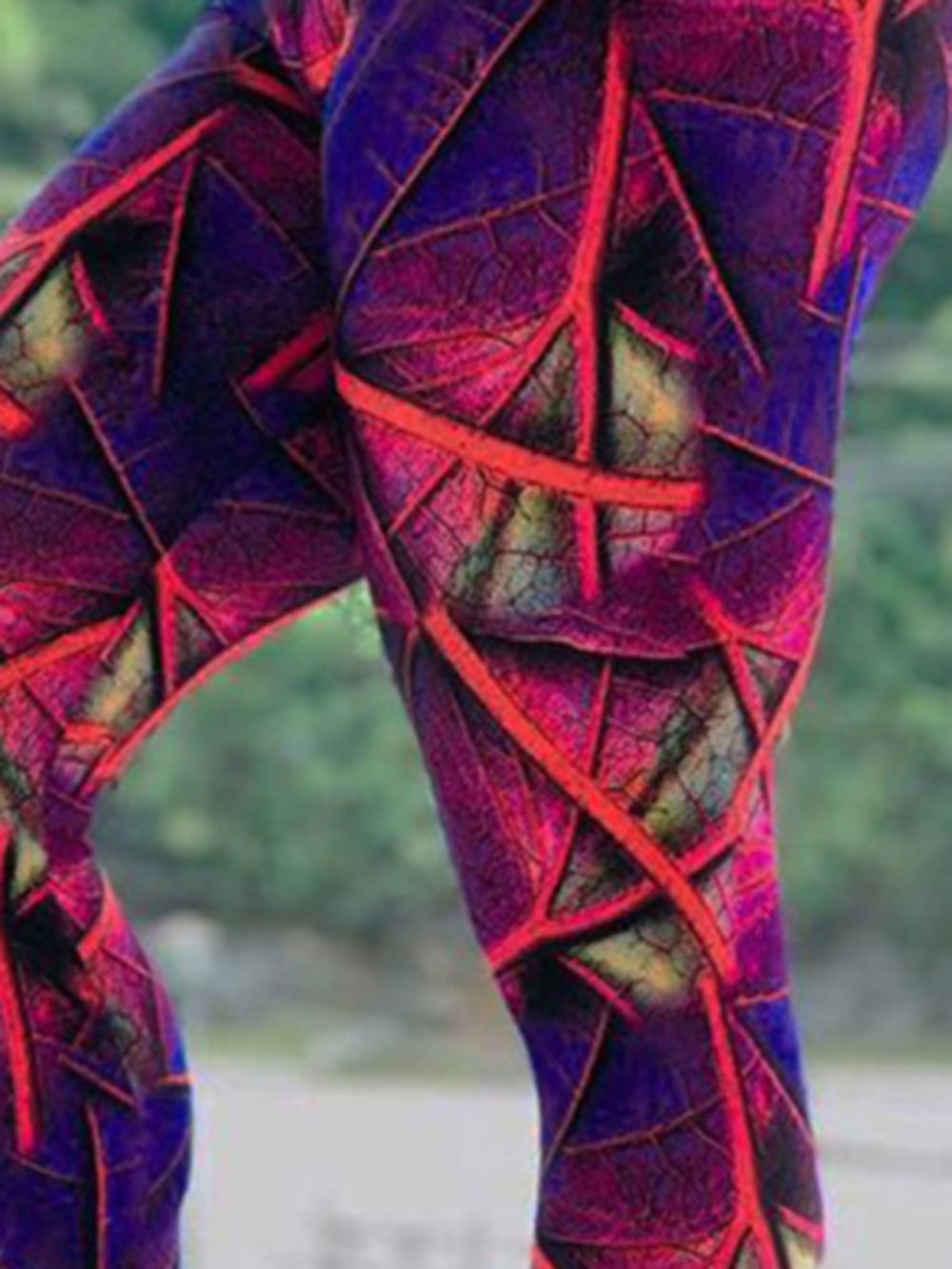 Dames Push-Up Legging Met Kleurenblokprint Over De Volledige Lengte Yogabroek Tiktok-Legging Met Hoge Taille