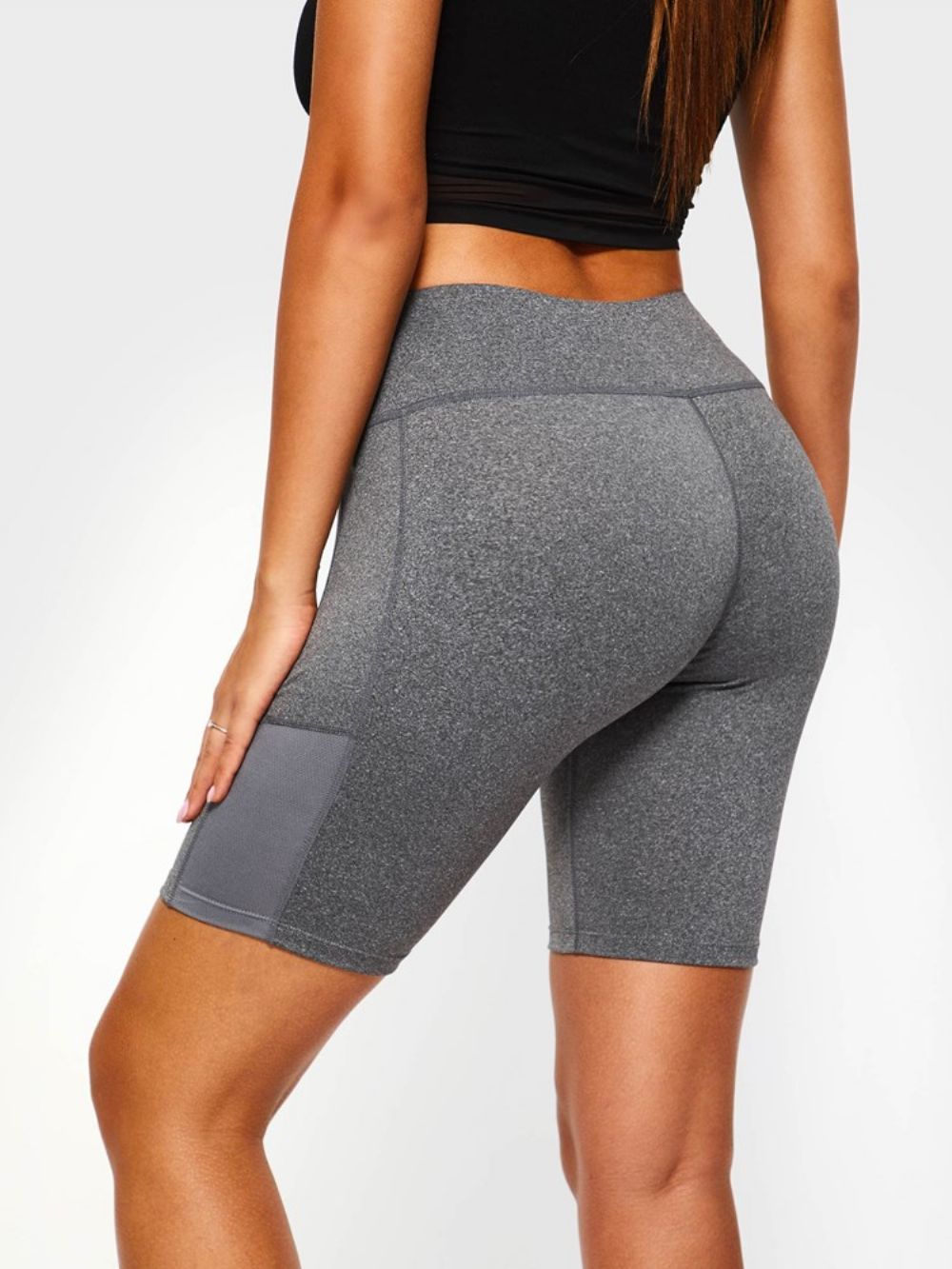 Dameszakken Anti-Zweet Solid Gym Sport Yoga Shorts Yogabroek Hoge Taille Tiktok-Legging
