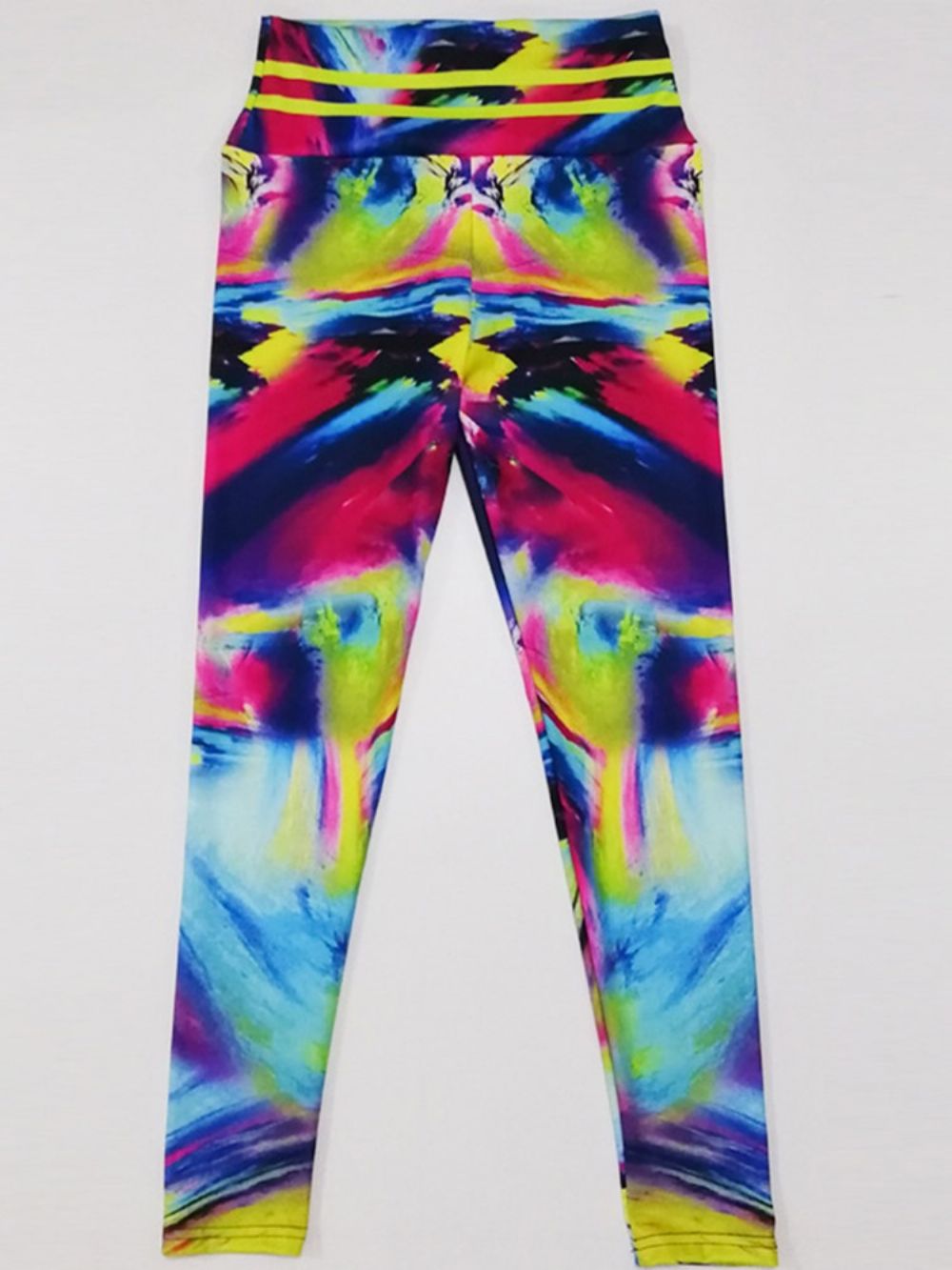 Kleurblok Print Ademende Gym Sport Yoga Leggings Yoga Broek Hoge Taille Tiktok Leggings
