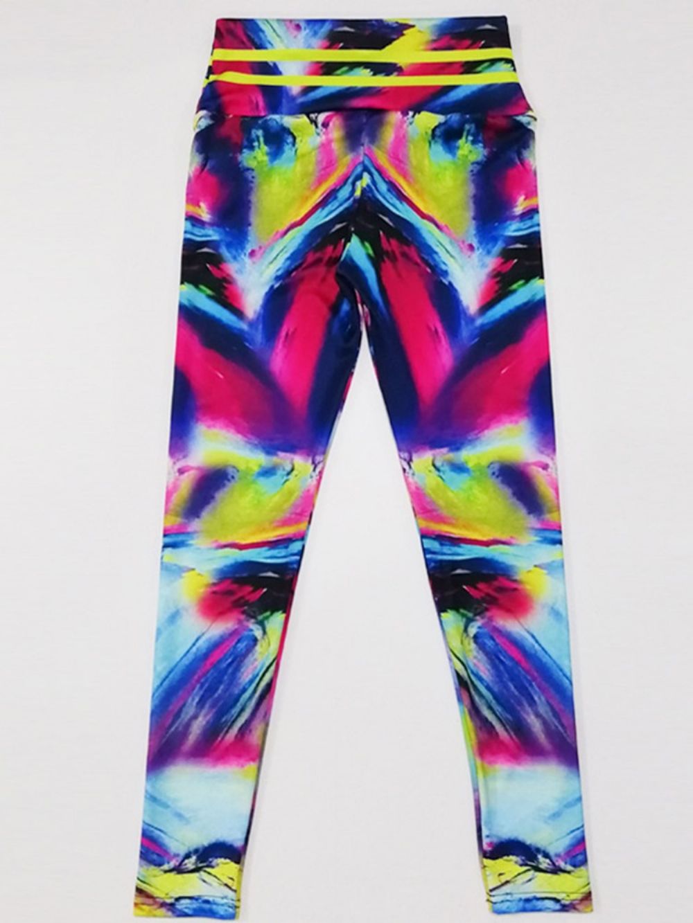 Kleurblok Print Ademende Gym Sport Yoga Leggings Yoga Broek Hoge Taille Tiktok Leggings