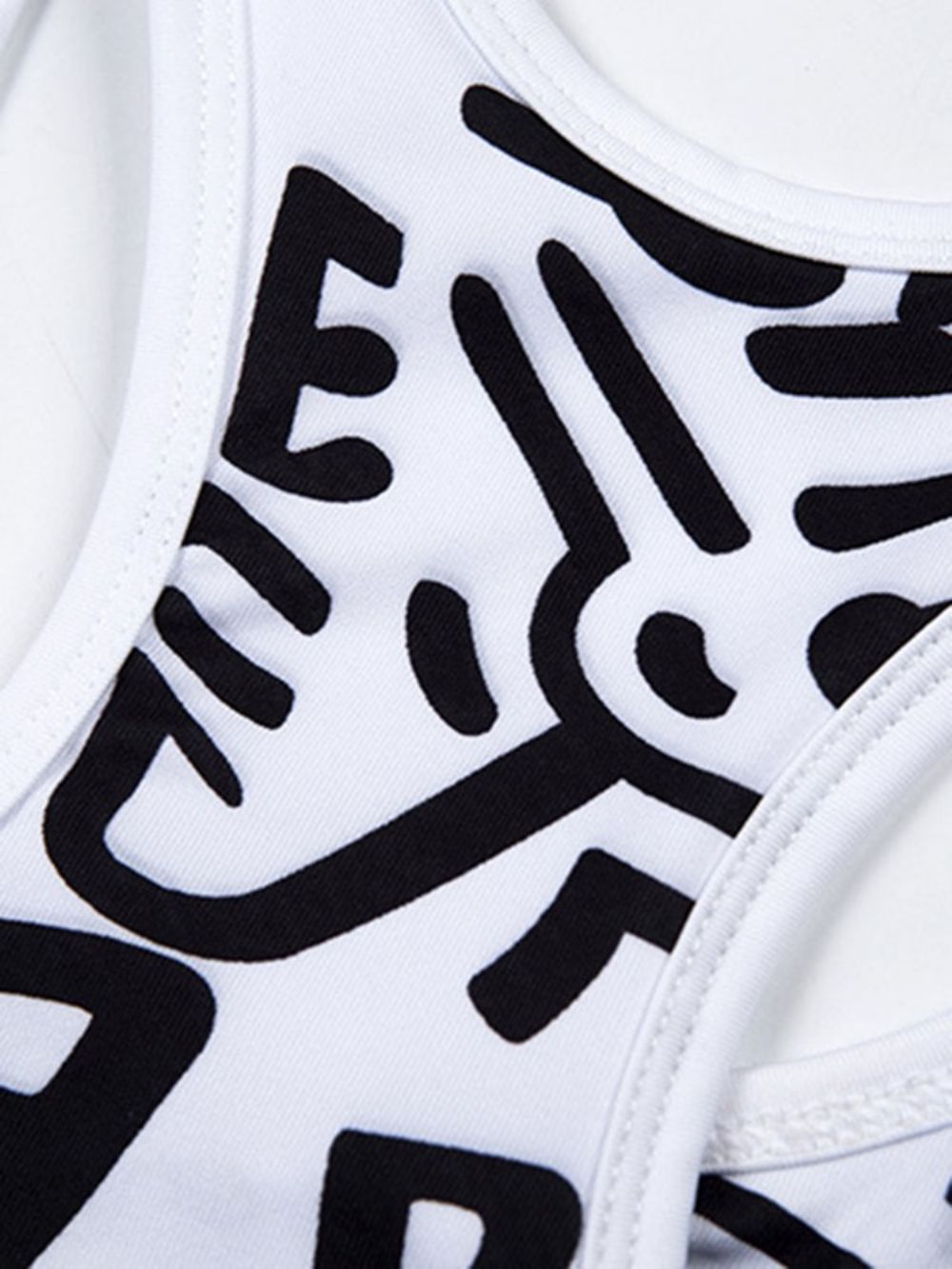 Mouwloze Sportsets Met Kleurvlakken En Ademende Print