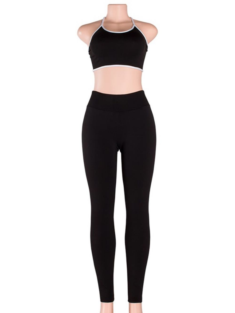 Patchwork Anti-Zweet Kleurblok Mouwloze Sportsets