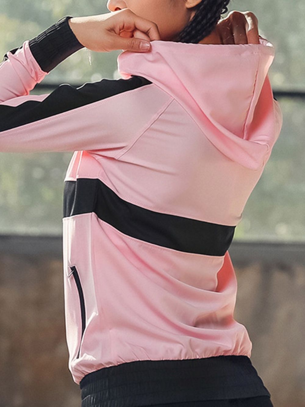Patchwork Anti-Zweet Sporttops Met Kleurblokken En Rits