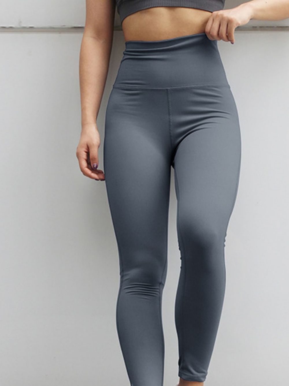 Stevige Anti-Zweet Nylon Street Dance Vrouwelijke Legging Yoga Broek Hoge Taille Tiktok Legging