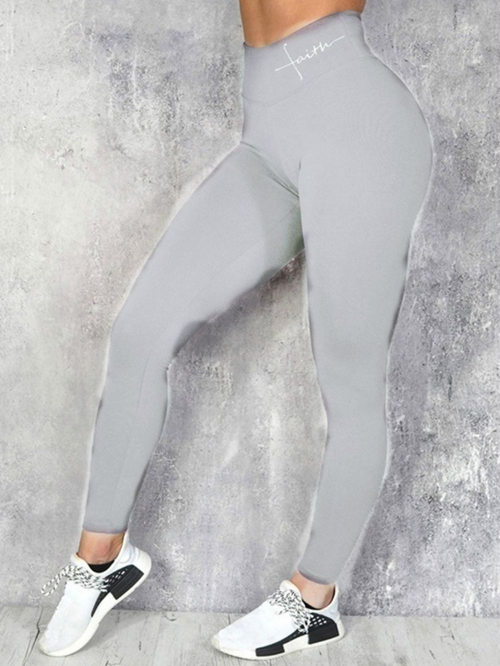 Vrouwen Letter Ademende Hardloop Yoga Broek Hoge Taille Tiktok Legging