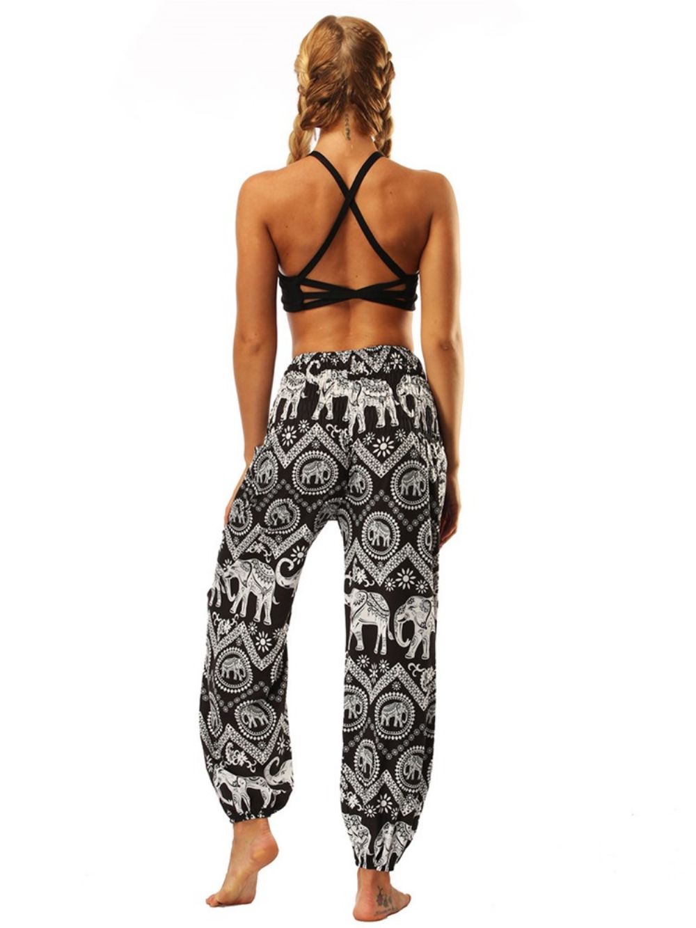 Wijde Pijpen Buikdans Broek Met Dierenprint