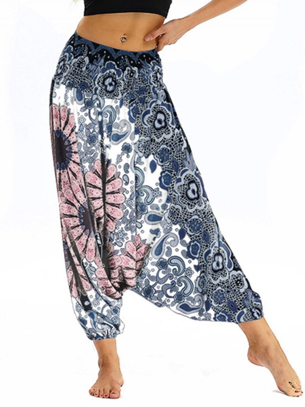 Yoga Harembroek Van Polyester Met Boho-Print Dames