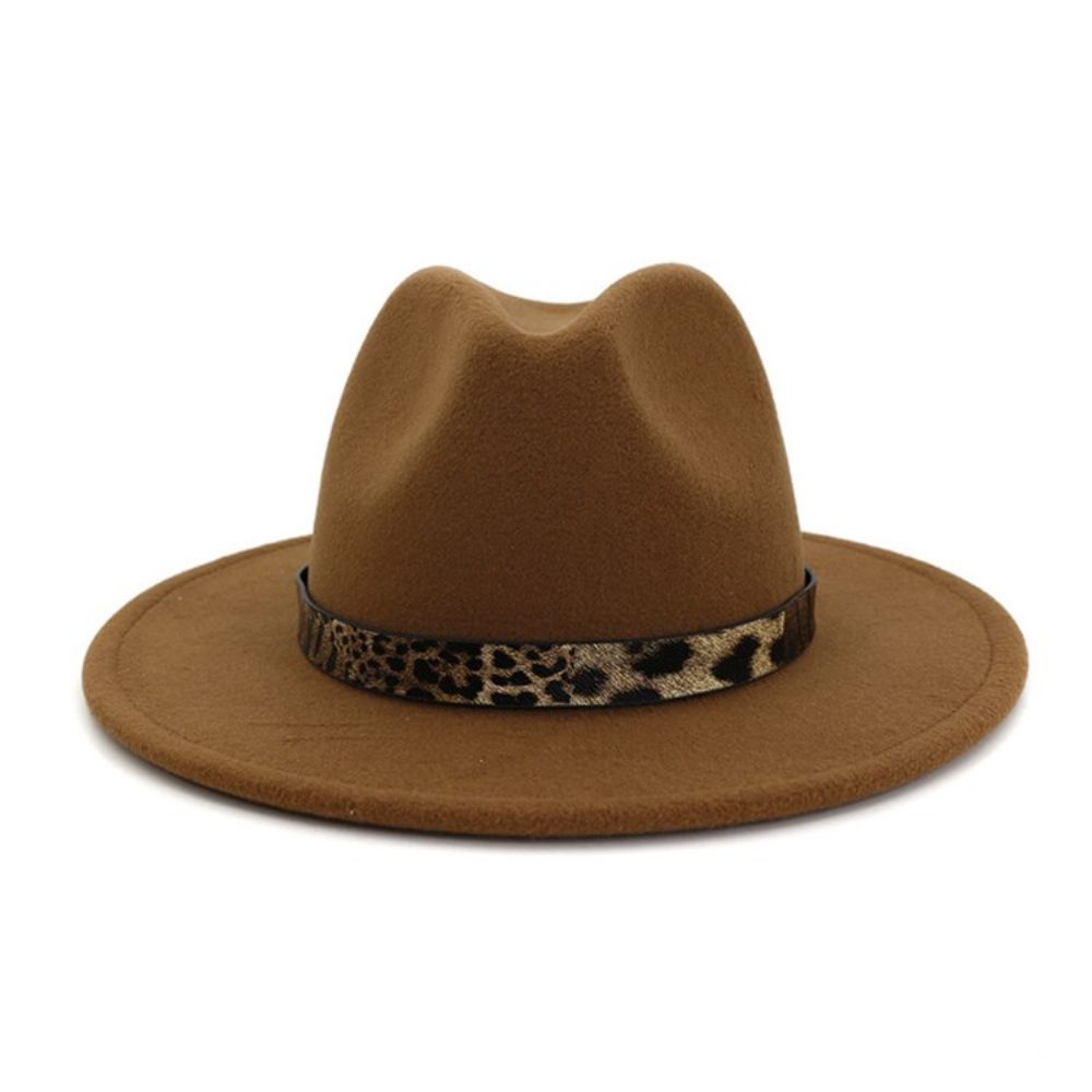 Fedora Hoed Print Luipaard Winter Hoeden