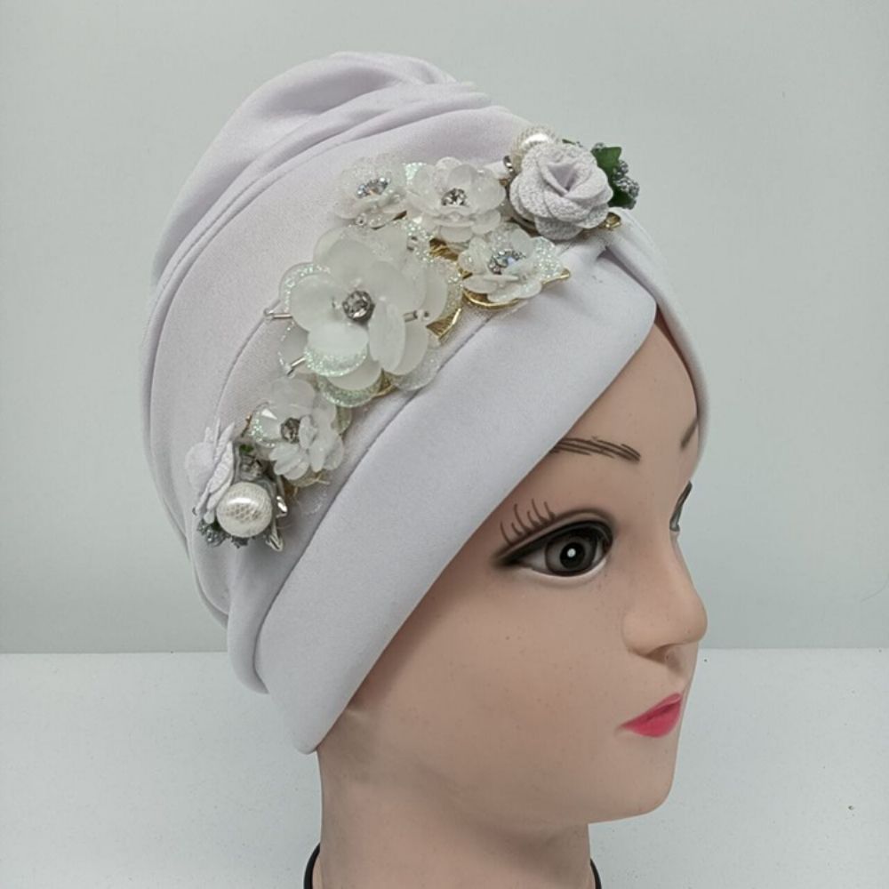 Herfsthoeden Van Etnisch Polyester Met Bloemen