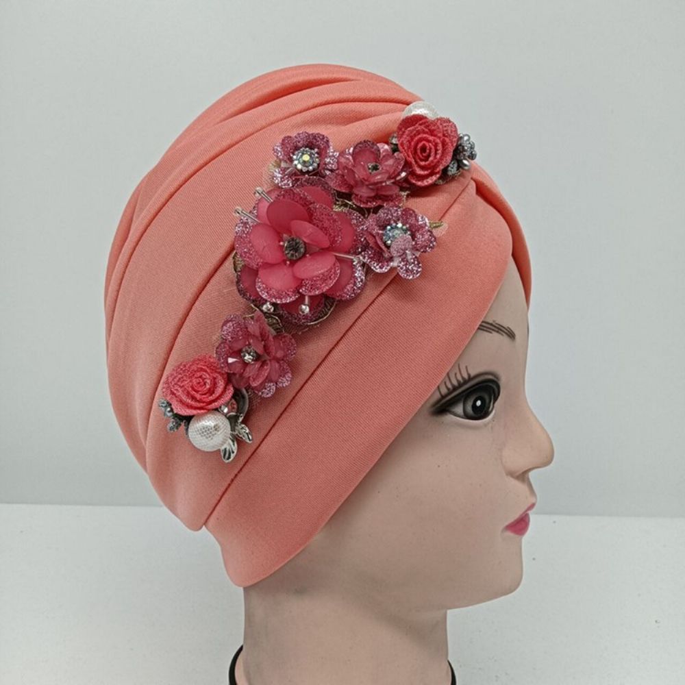 Herfsthoeden Van Etnisch Polyester Met Bloemen