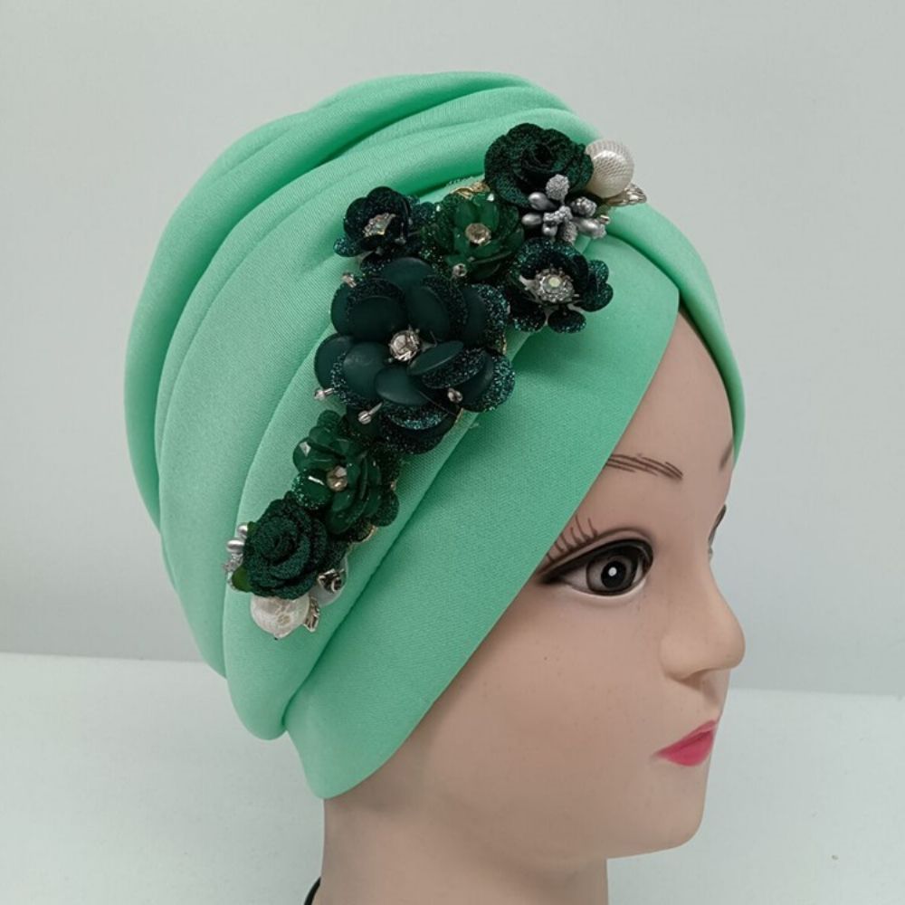 Herfsthoeden Van Etnisch Polyester Met Bloemen
