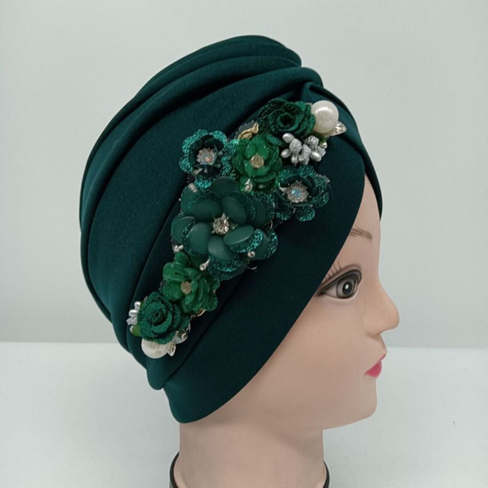 Herfsthoeden Van Etnisch Polyester Met Bloemen