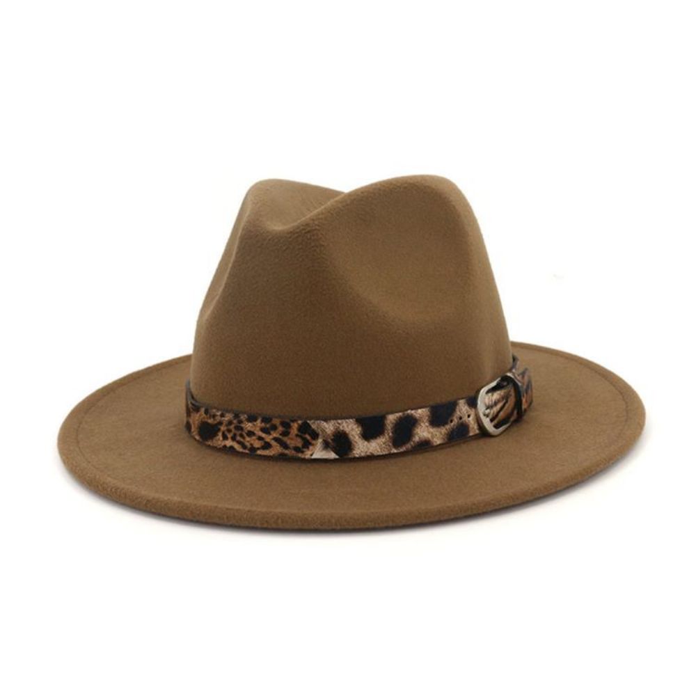 Wintermutsen Van Wolmix Met Print En Luipaardprint
