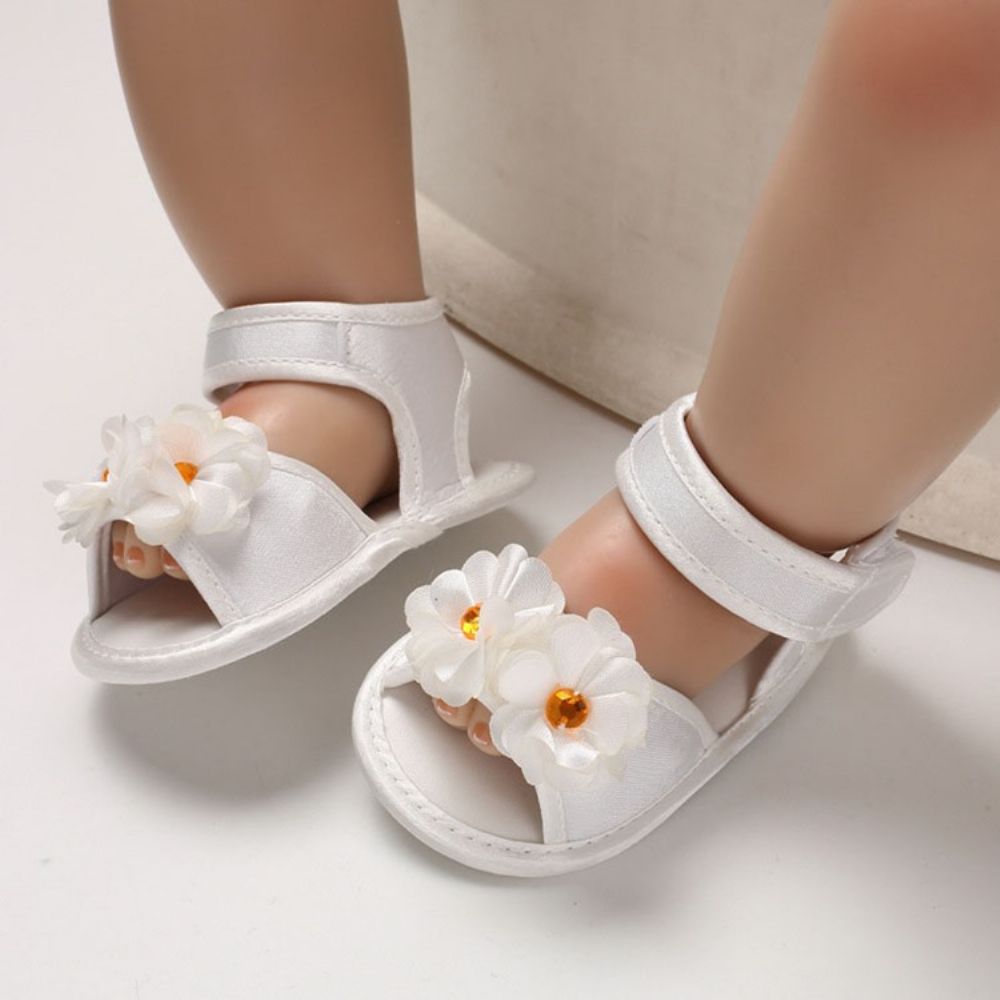 3D Bloemen Klittenband Babyslofjes
