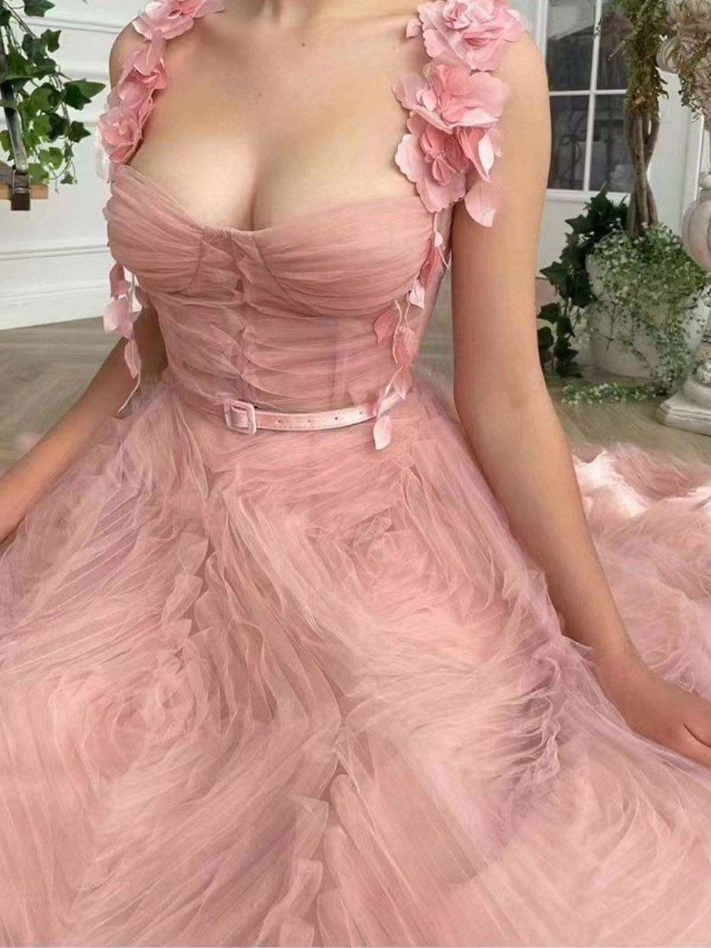 Mid-Kuit Appliqués Mouwloze A-Lijn Western Maxi-Jurk