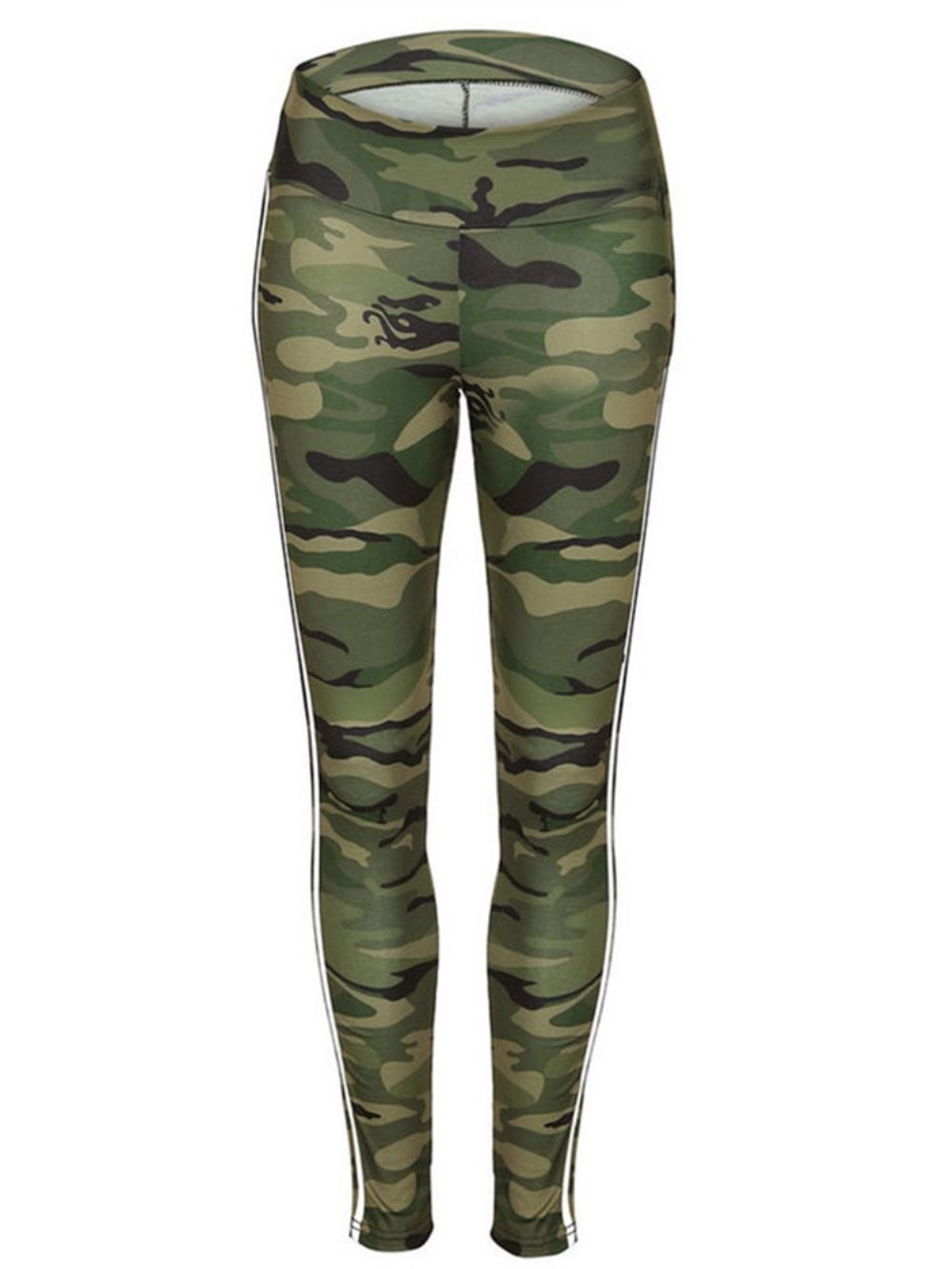 Casual Broek Met Camouflageprint En Hoge Taille Met Hoge Taille