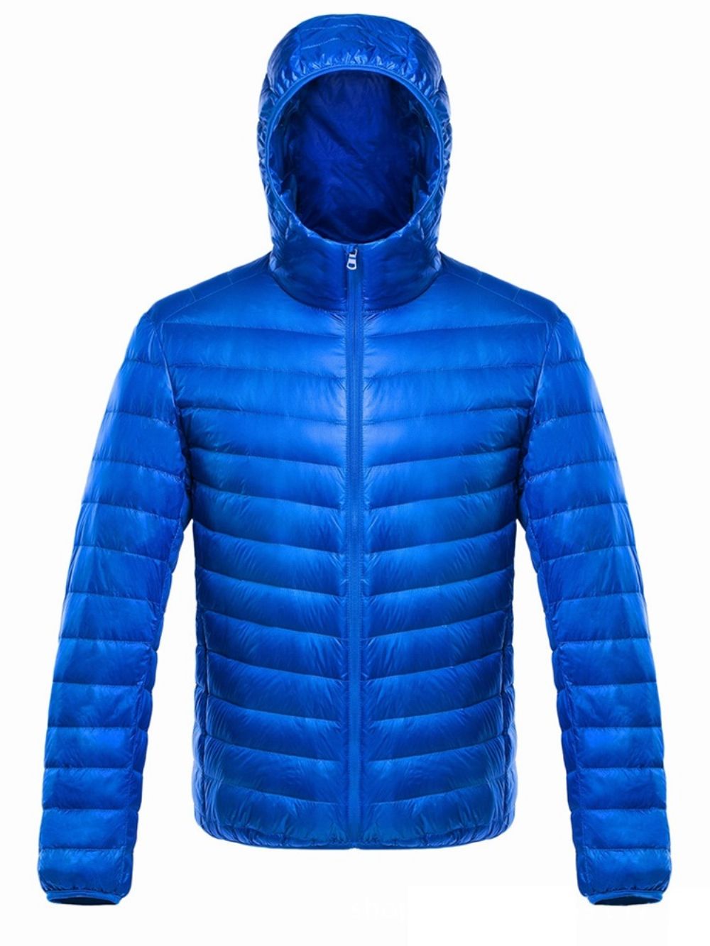Standaard Casual Donsjack Met Capuchon En Effen Rits