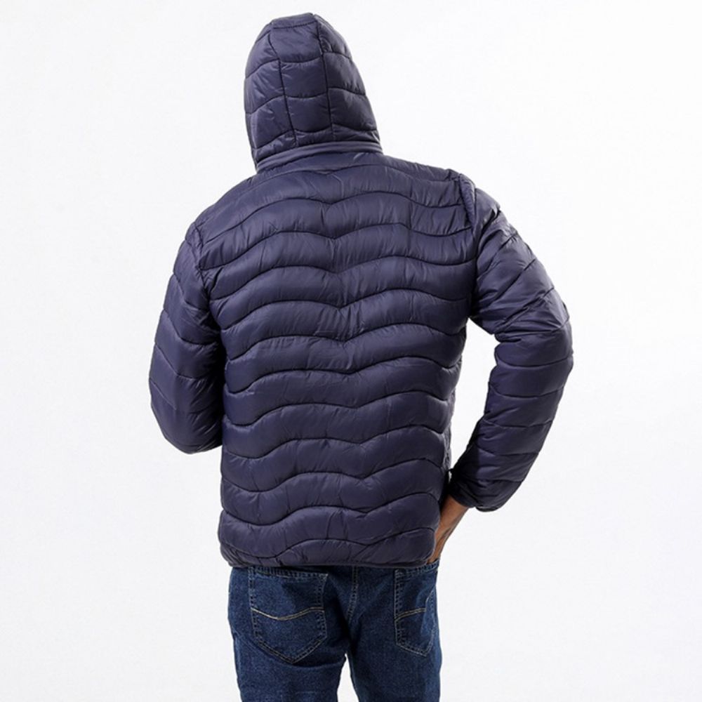 Standaard Dubbellaags Casual Donsjack Met Rits