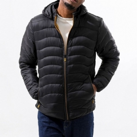 Standaard Dubbellaags Casual Donsjack Met Rits