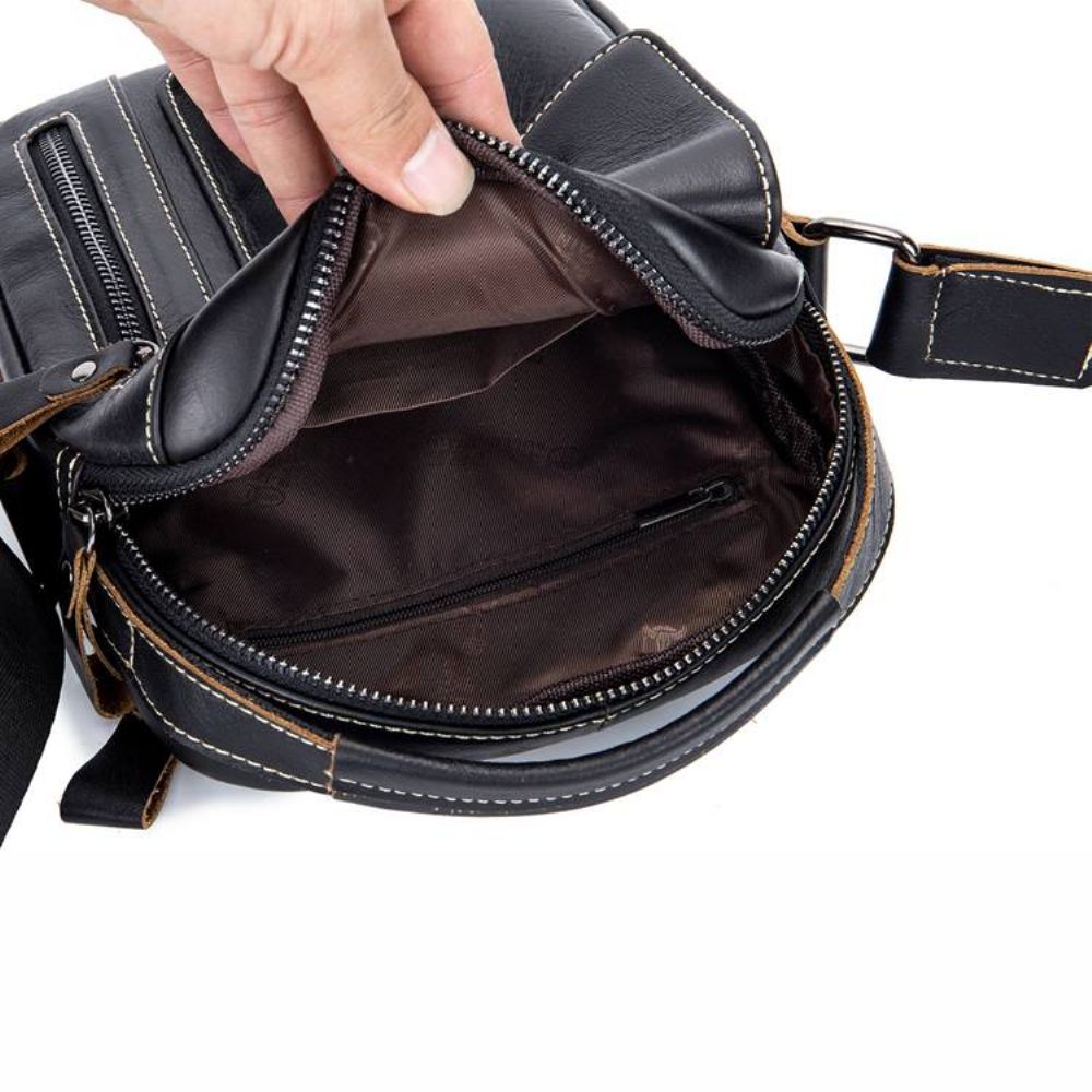 Effen Leren Europese Vierkante Crossbodytassen