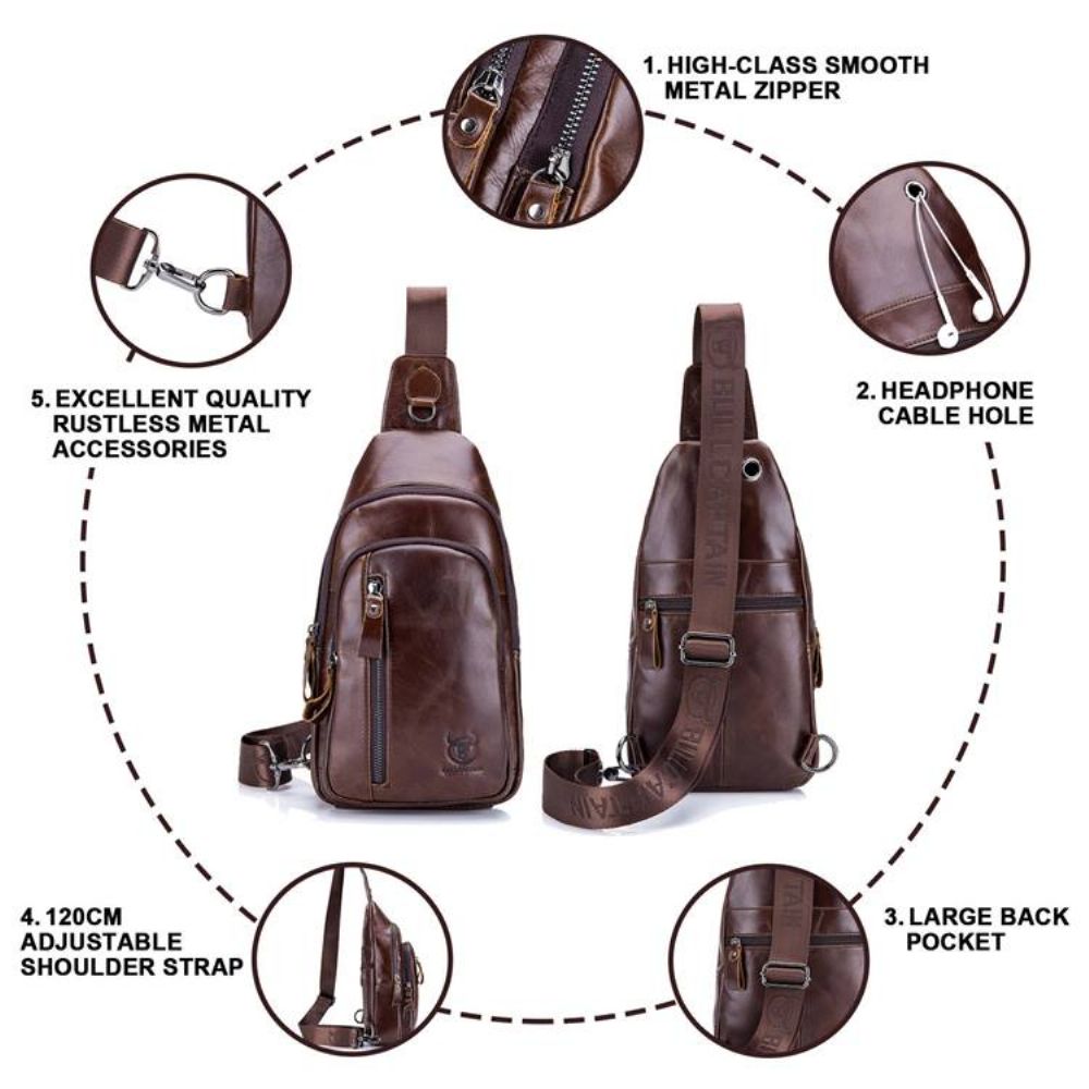 Leren Europese Chest Packs Heren