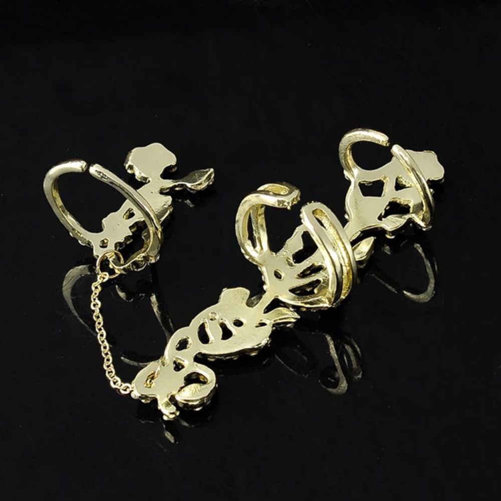 Prachtige Rose Diamante Verstelbare Ring