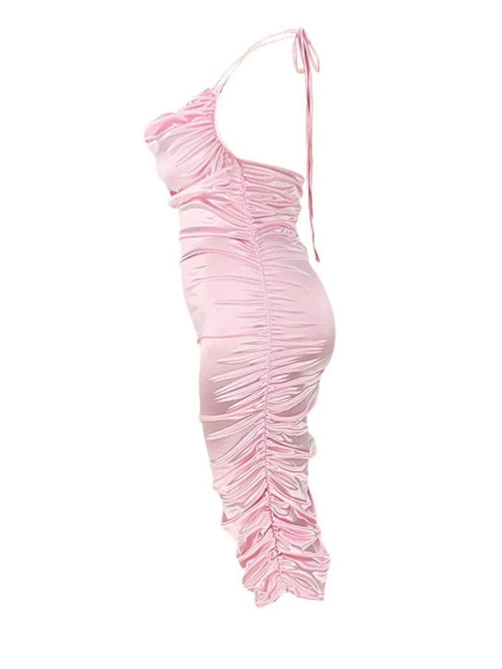 Mid-Kuit Mouwloze Geplooide Pullover Western Plus maat Jurk