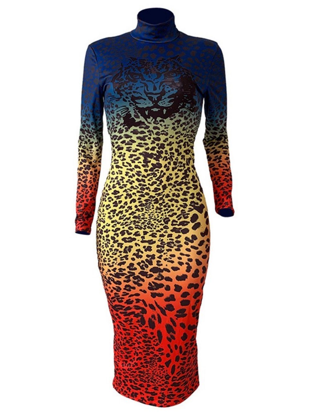 Mode Kokerjurk Met Halflange Mouwen En Lange Mouwen Met Print
