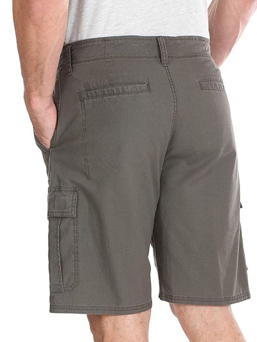 Casual Herenshorts Met Effen Rechte Zak
