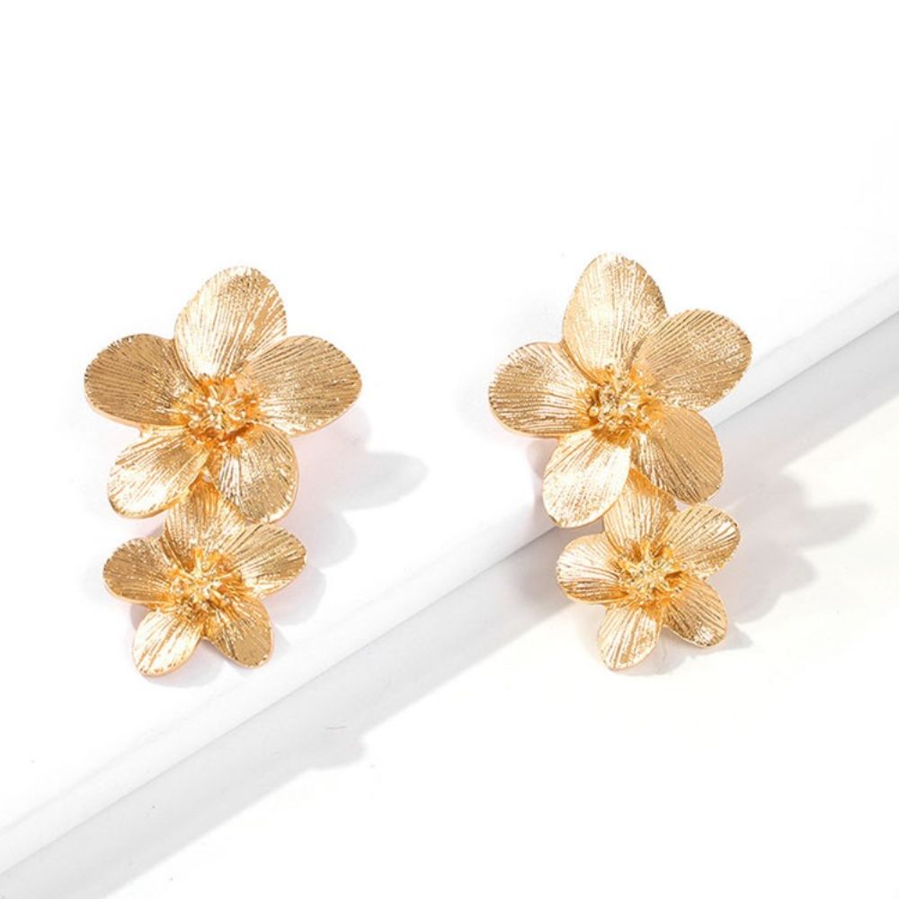Bloem Legering Kleur Oorbellen