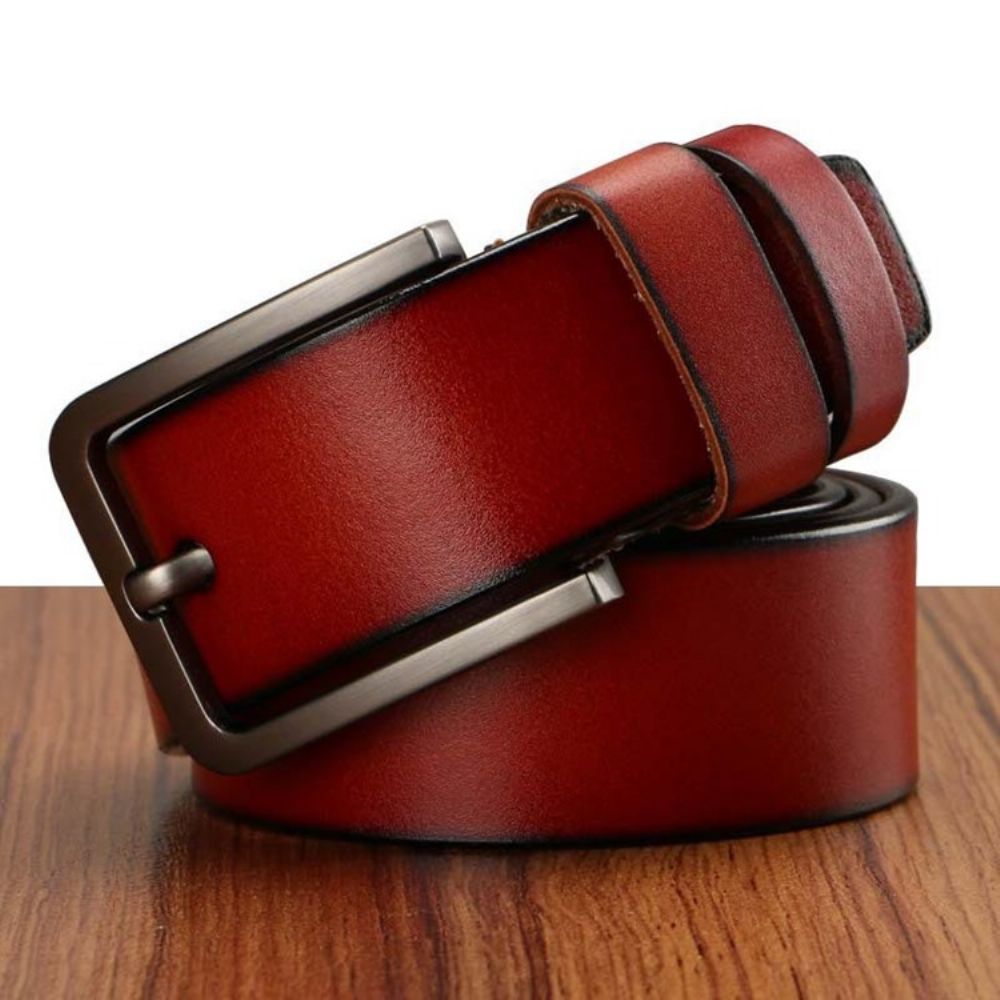 Leren Riem In Dubbele Kleur