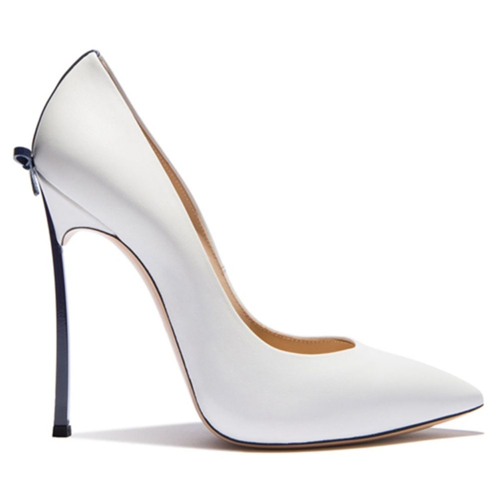 Pumps Met Spitse Neus En Naaldhak Met Kleurblokken En Strik