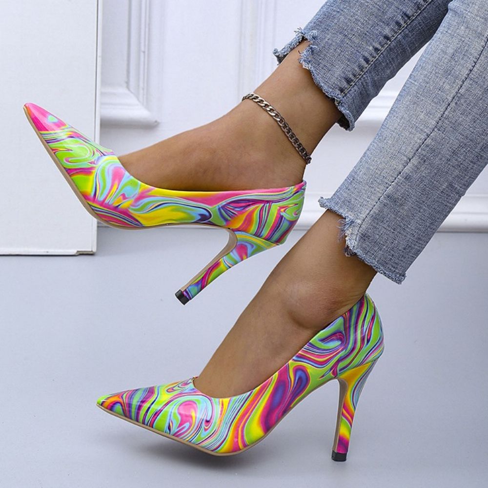 Puntige Teen Naaldhak Instappers Hoge Hak (5-8 Cm) Dunne Schoenen