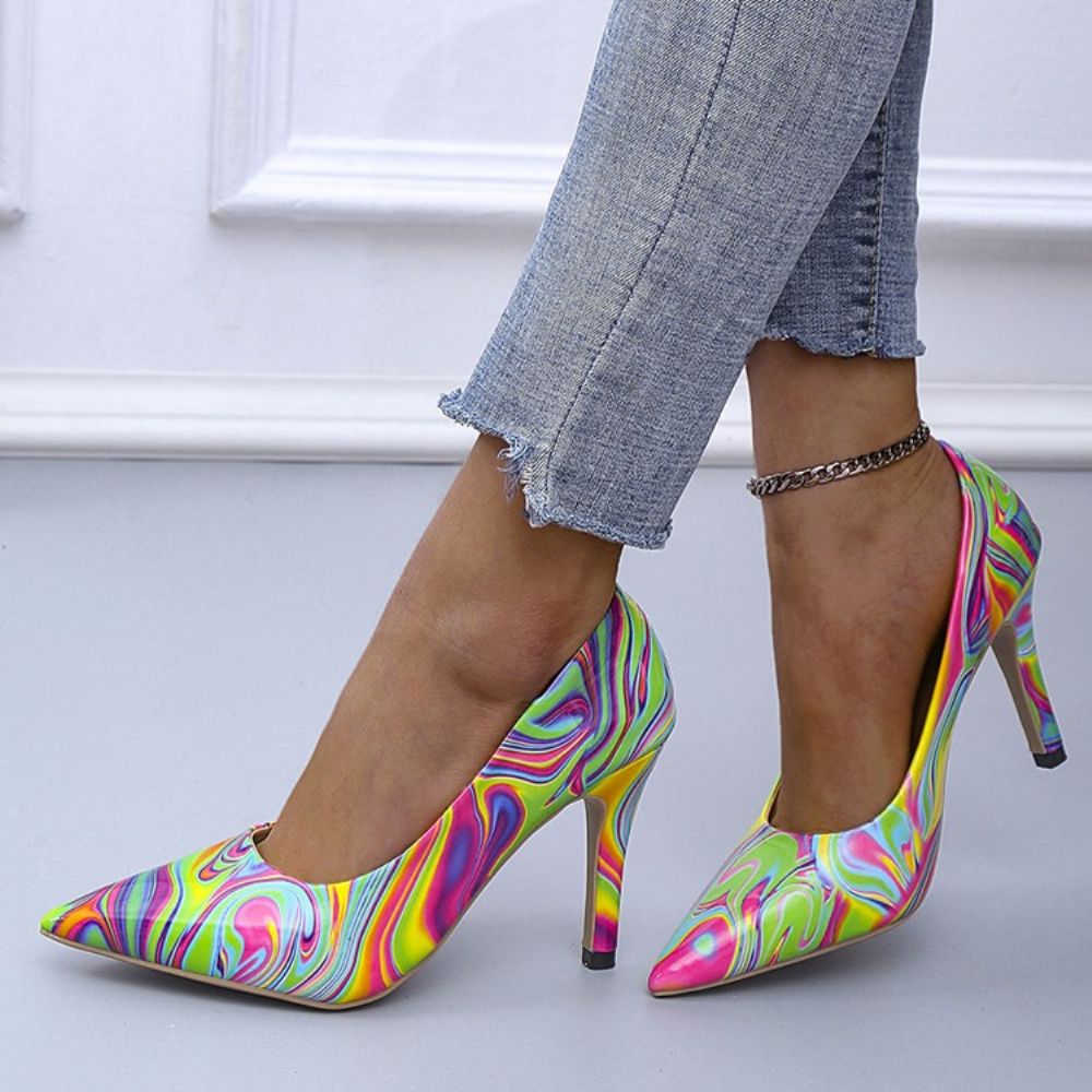 Puntige Teen Naaldhak Instappers Hoge Hak (5-8 Cm) Dunne Schoenen