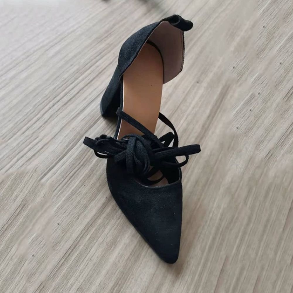 Westerse Dunne Schoenen Met Veters En Dikke Haken