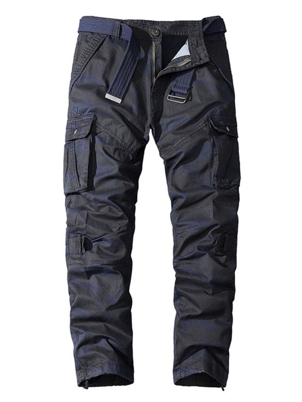 Casual Broek Met Camouflageprint En Halfhoge Taille Met Rits