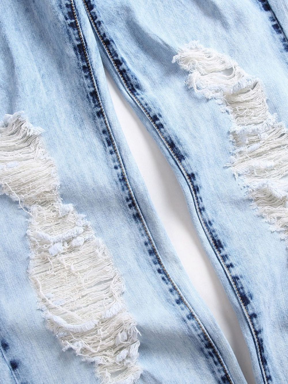 Casual Herenjeans Met Holle Effen Rechte Rits