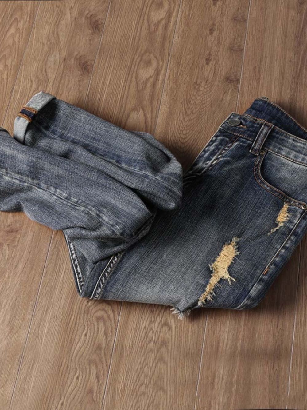 Casual Jeans Met Middelhoge Taille