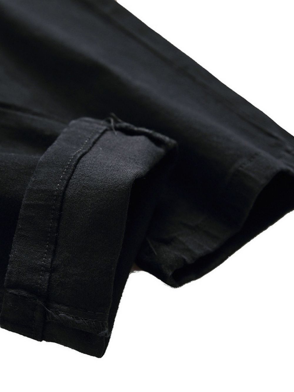 Effen Geplooide Herenjeans Met Halfhoge Taille