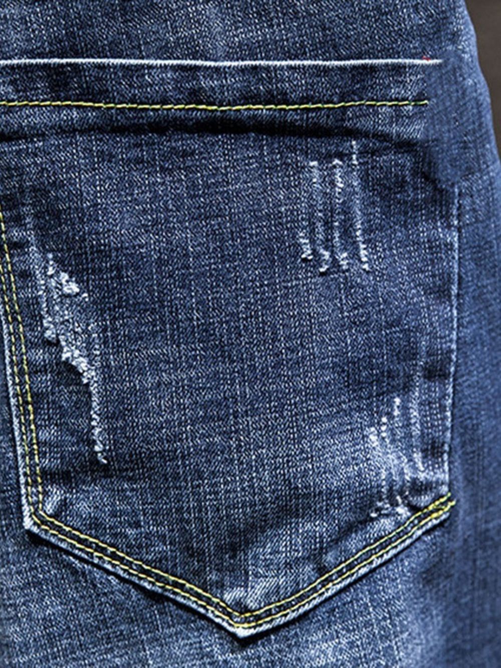 Effen Mode-Jeans Met Rits En Zak