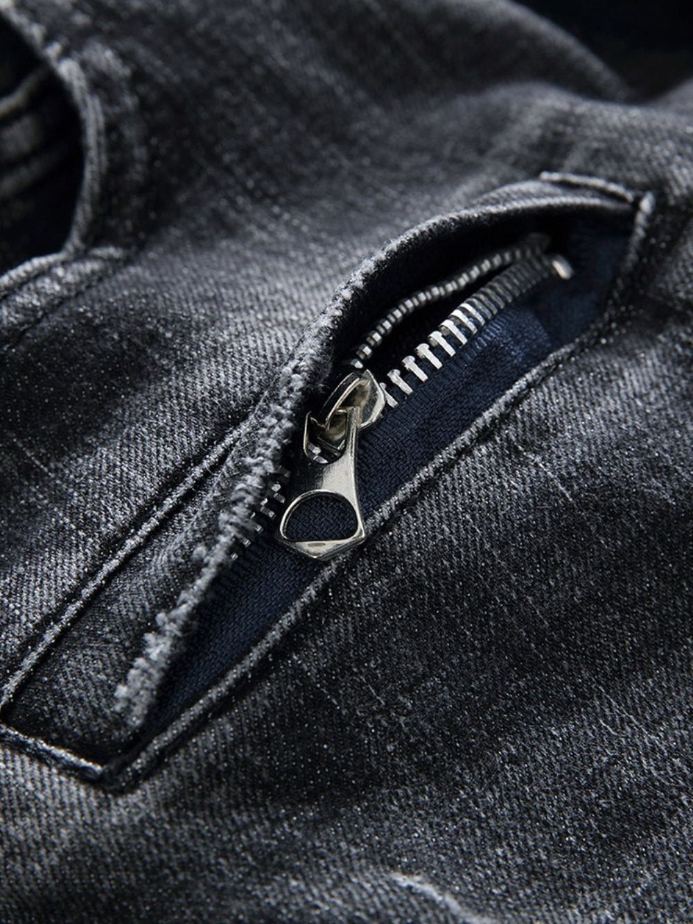 Europese Herenjeans Met Rechte Plooien En Halfhoge Taille