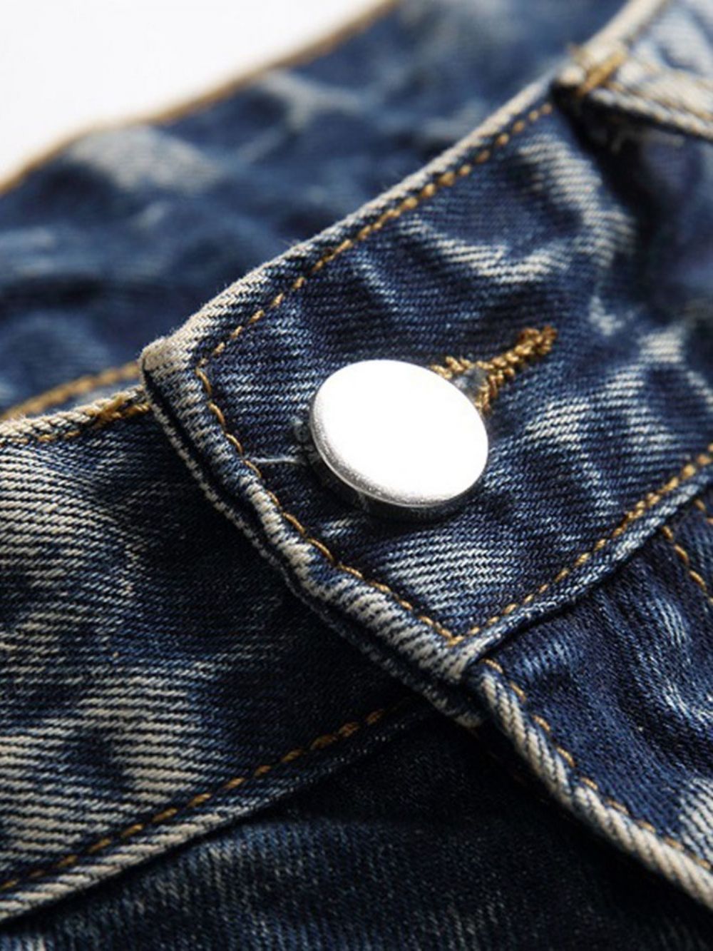 Herenjeans Met Rechte Opening En Halfhoge Taille Met Rits