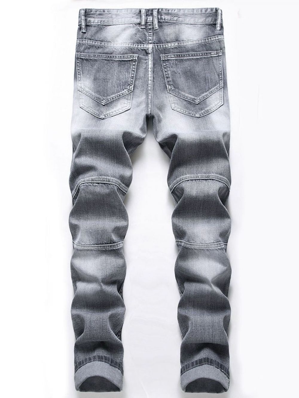 Herenjeans Met Ritssluiting En Halfhoge Taille