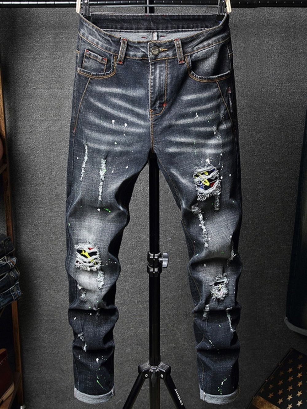 Hiphop-Jeans Met Rechte Taille En Middelhoge Taille