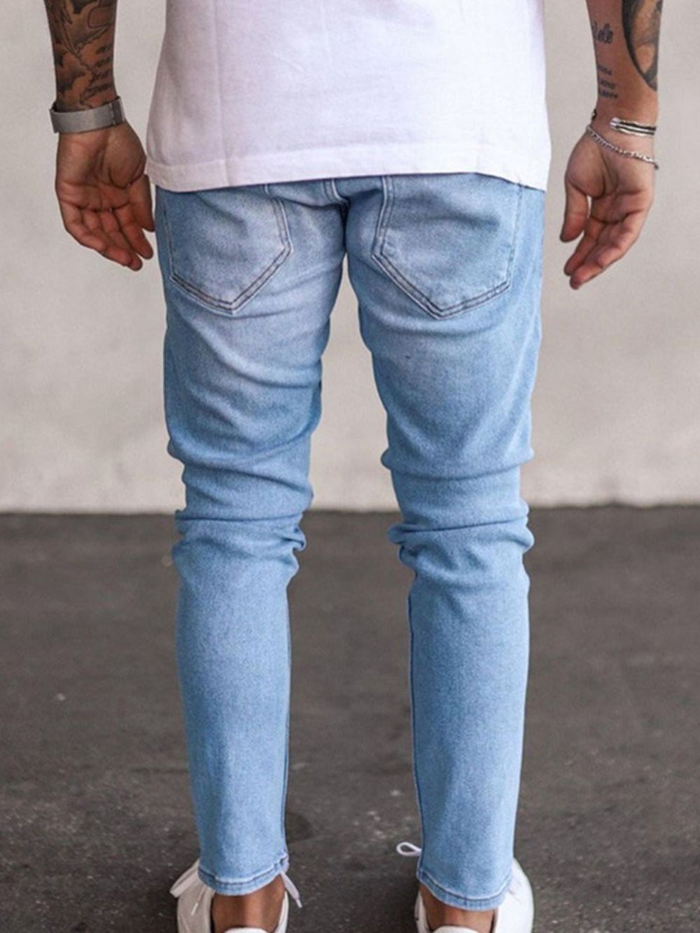 Potlood Broek Gat Casual Europese Rits Jeans