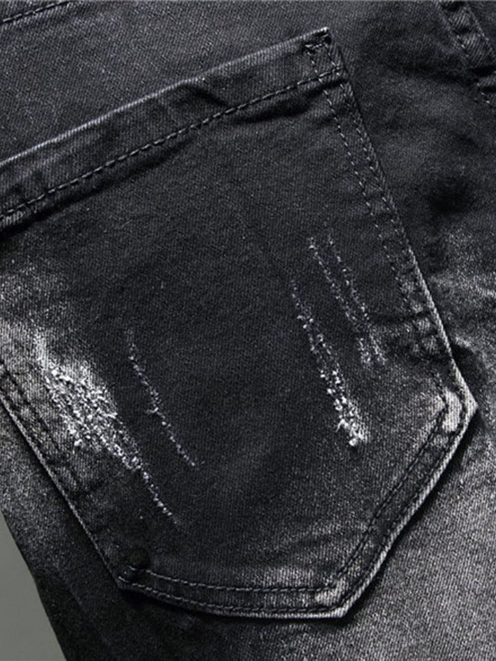 Potloodbroek Europese Jeans Met Halfhoge Taille En Print