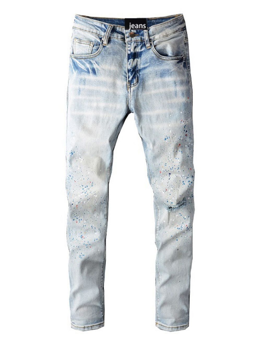 Recht Gedragen Europese Casual Jeans Met Middelhoge Taille